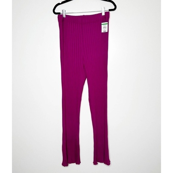 NWT Simon Miller Ribbed Cyrene Straight Leg Pants Women's Pink Size Medium - Picture 2 of 6